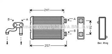 Радиатор печки AVA QUALITY COOLING BWA6257