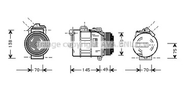 Компрессор кондиционера AVA QUALITY COOLING BWAK237