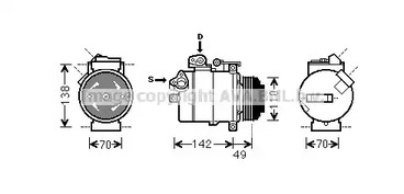 Компрессор кондиционера AVA QUALITY COOLING BWAK389