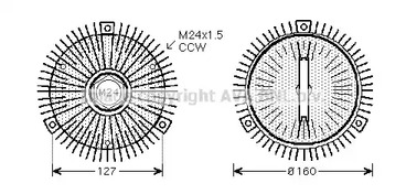 BWC323 AVA QUALITY COOLING муфта вентил.