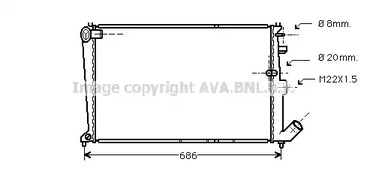 Радиатор системы охлаждения двигателя AVA QUALITY COOLING CN2065