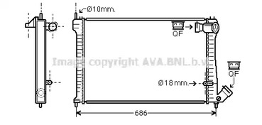 Радиатор системы охлаждения AVA QUALITY COOLING CN2101