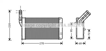 CN6055 AVA QUALITY COOLING Радиатор отопителя