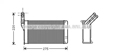 CN6082 AVA QUALITY COOLING Радиатор отопителя