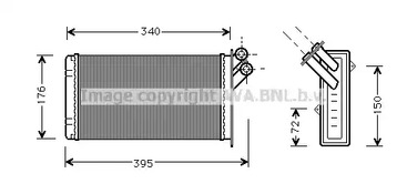 CN6129 AVA QUALITY COOLING радиатор печки