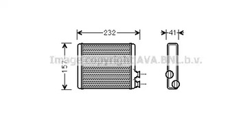 Радиатор отопителя AVA QUALITY COOLING CN6286