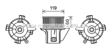 CN8299 AVA QUALITY COOLING Вентилятор салона