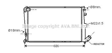 Радиатор системы охлаждения двигателя AVA QUALITY COOLING CNA2064