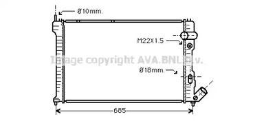 Радиатор системы охлаждения AVA QUALITY COOLING CNA2071