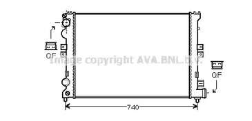 Радиатор системы охлаждения двигателя AVA QUALITY COOLING CNA2078