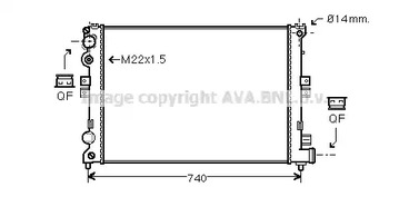 Радиатор системы охлаждения двигателя AVA QUALITY COOLING CNA2079