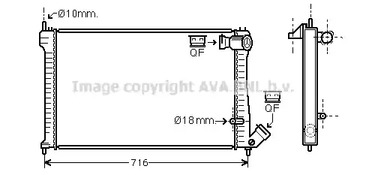 Радиатор системы охлаждения AVA QUALITY COOLING CNA2102