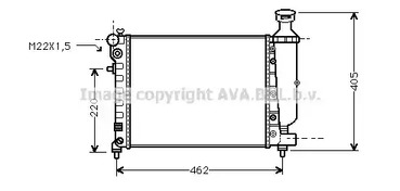 Радиатор охлаждение двигателя AVA QUALITY COOLING CNA2115