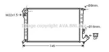 Радиатор охлаждения двигателя AVA QUALITY COOLING CNA2153