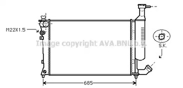 CNA2168 AVA QUALITY COOLING Радиатор системы охлаждения двигателя