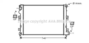 Радиатор системы охлаждения AVA QUALITY COOLING CNA2208