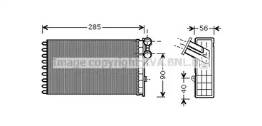 CNA6239 AVA QUALITY COOLING Радиатор отопителя