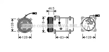 Компрессор кондиционера AVA QUALITY COOLING CNAK158