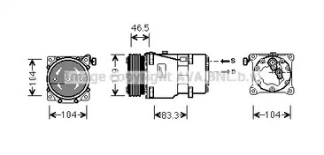 Компрессор кондиционера AVA QUALITY COOLING CNAK201