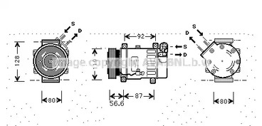 Компрессор кондиционера AVA QUALITY COOLING CNAK238