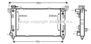 Радиатор охлаждения двигателя AVA QUALITY COOLING CR2029