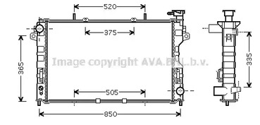 Радиатор системы охлаждения AVA QUALITY COOLING CR2077