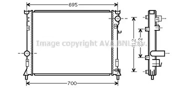 Радиатор охлаждения двигателя AVA QUALITY COOLING CR2097