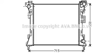 Радиатор охлаждения двигателя AVA QUALITY COOLING CR2104