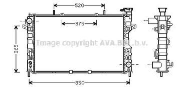 Радиатор охлаждение двигателя AVA QUALITY COOLING CR2117