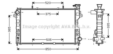 Радиатор системы охлаждения AVA QUALITY COOLING CRA2081