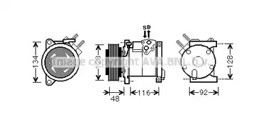 Компрессор кондиционера AVA QUALITY COOLING CRAK102