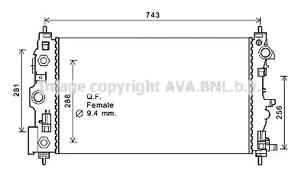Радиатор охлаждения двигателя AVA QUALITY COOLING CT2046