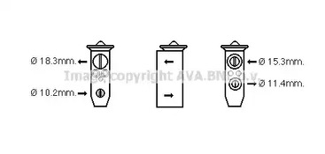 Расширительный клапан кондиционера AVA QUALITY COOLING DN1359