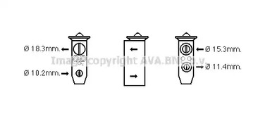 Расширительный клапан кондиционера AVA QUALITY COOLING DN1367