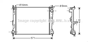 Радиатор системы охлаждения двигателя AVA QUALITY COOLING DN2235