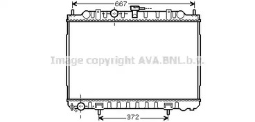 DN2238 AVA QUALITY COOLING Радиатор, охлаждение двигателя