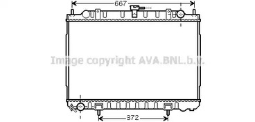 Радиатор охлаждения двигателя AVA QUALITY COOLING DN2240