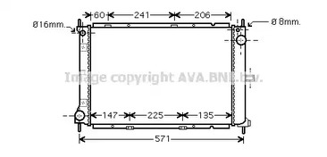 Радиатор системы охлаждения AVA QUALITY COOLING DN2249