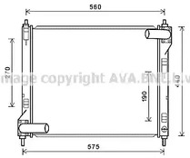 Радиатор охлаждения двигателя AVA QUALITY COOLING DN2354
