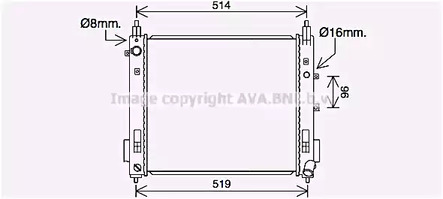 Радиатор охлаждения двигателя AVA QUALITY COOLING DN2440