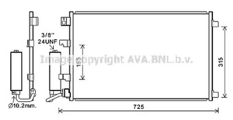 Радиатор кондиционера AVA QUALITY COOLING DN5420D
