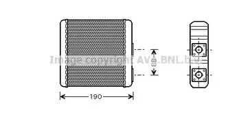 DN6133 AVA QUALITY COOLING Теплообменник, отопление салона