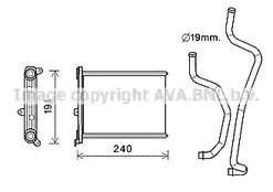 Теплообменник отопление салона AVA QUALITY COOLING DN6417