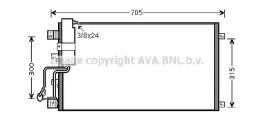 DNA5283D AVA QUALITY COOLING Радиатор кондиционера