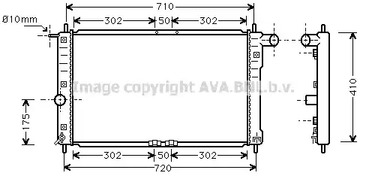Радиатор охлаждения AVA QUALITY COOLING DW2016