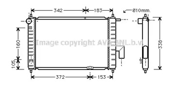 Радиатор охлаждения двигателя AVA QUALITY COOLING DWA2046