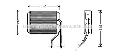 Теплообменник отопление салона AVA QUALITY COOLING DWA6026