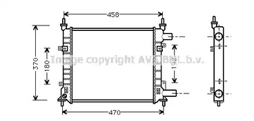 Радиатор охлаждения двигателя AVA QUALITY COOLING FD2257