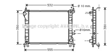 FD2263 AVA QUALITY COOLING радиатор системы охлаждения