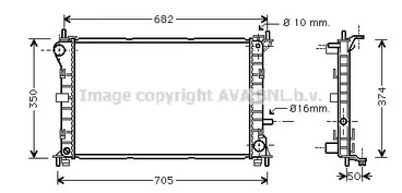 FD2379 AVA QUALITY COOLING радиатор системы охлаждения АКПП